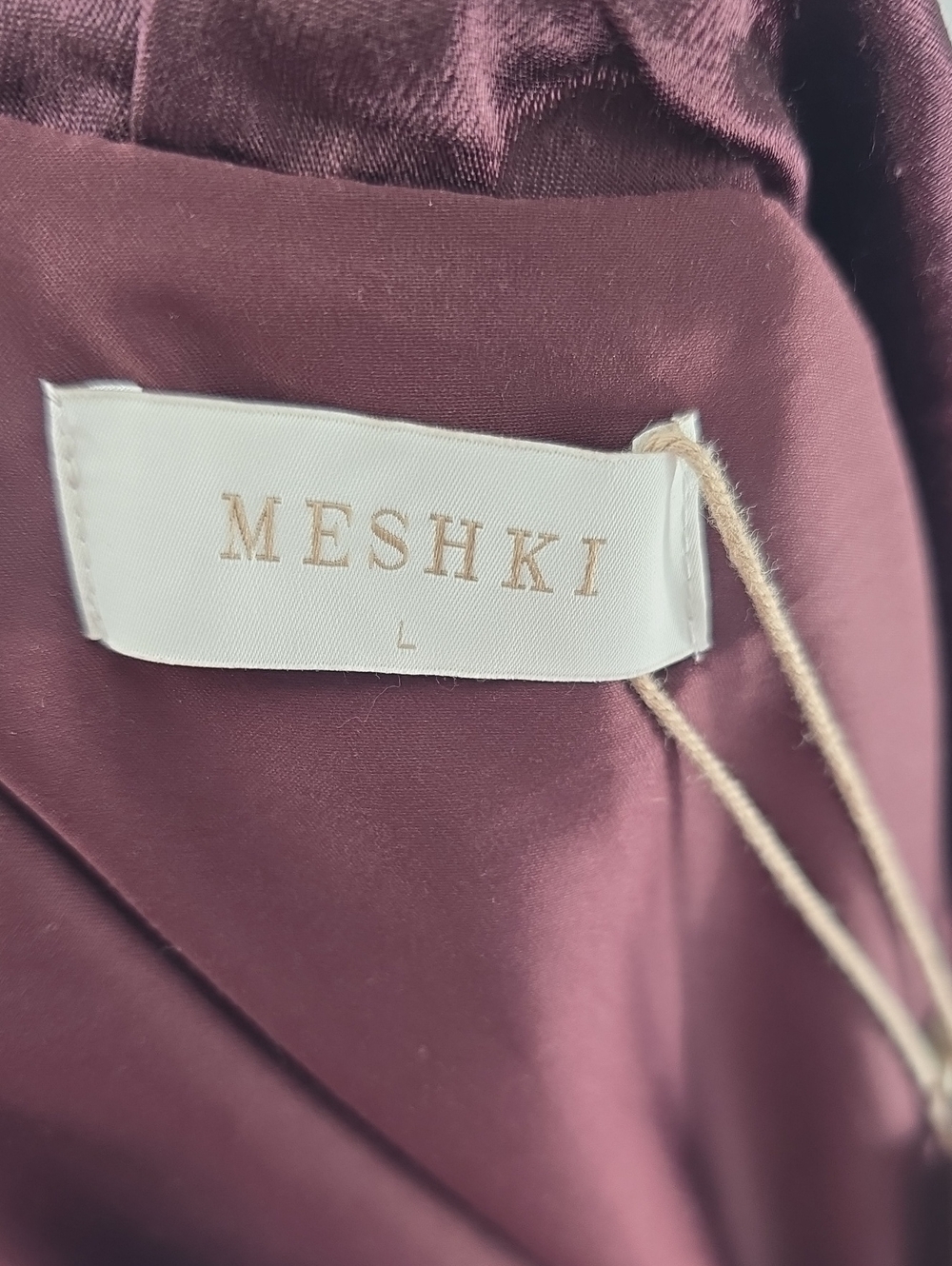 Meshki Satin Cowl Neck Maxi Dress in Deep Brown - Picture 7 of 12